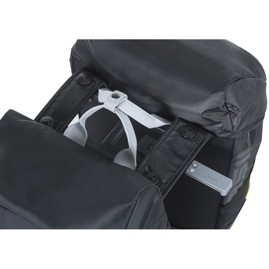 Basilikum Doppelfahrradbeutel Meilen 34 Liter 13 x 26 x 35 cm (2x) schwarzer Kalk