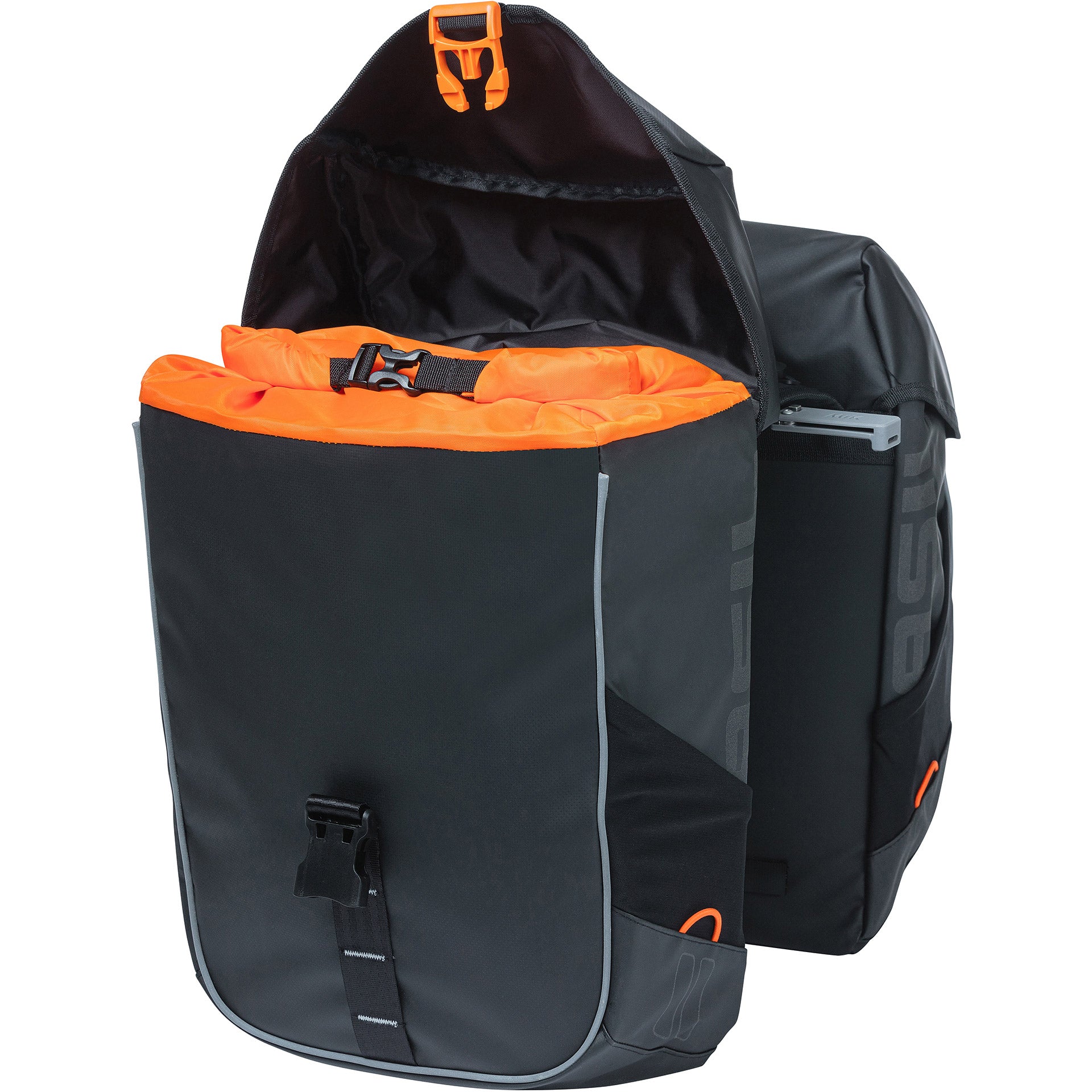 Basilikum Fahrradbeutel Doppelmeilen Tarpaulin schwarz orange mik 34l