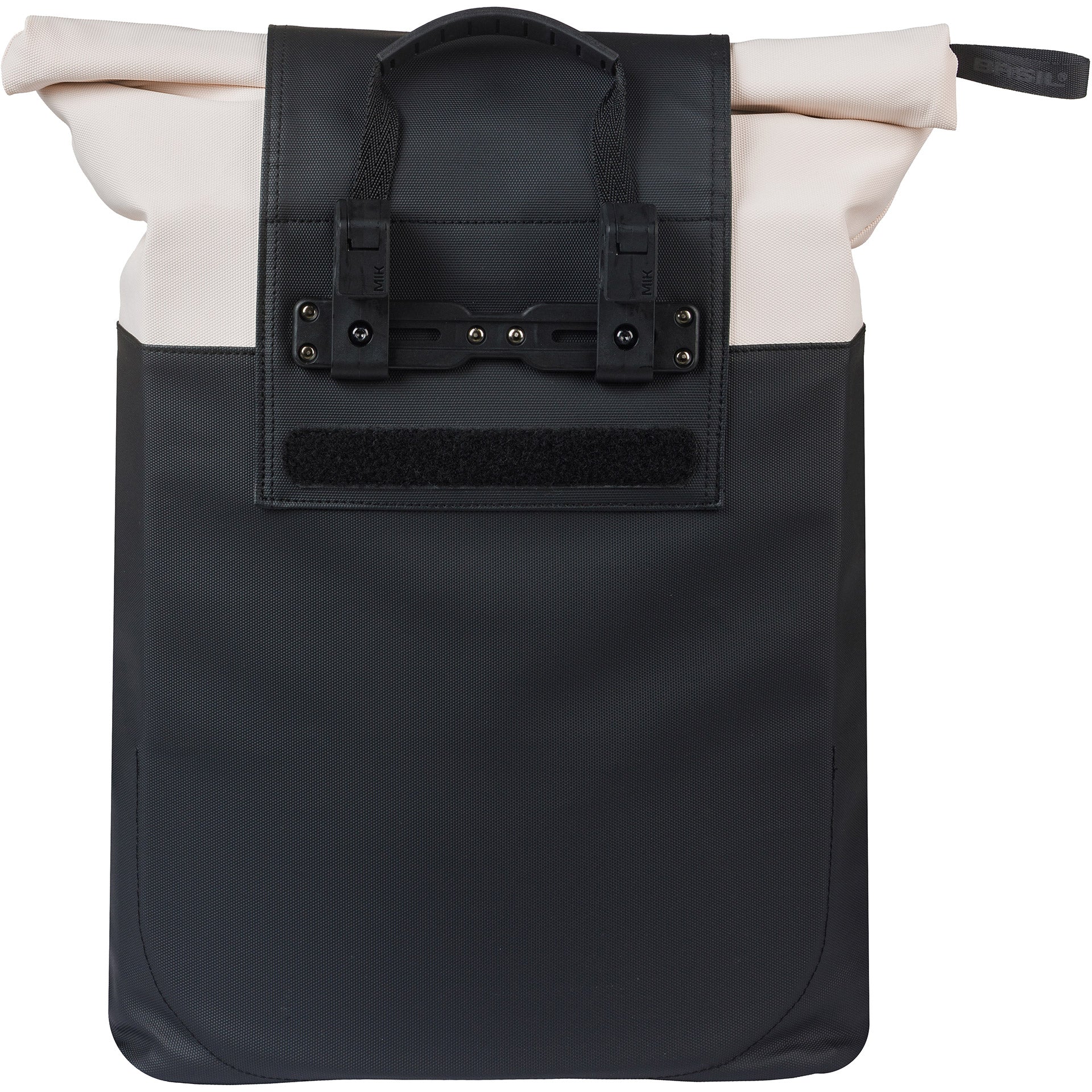 Basil Shopper Vive Mik Hooks 15–20 l, gebrochenes Weiß, Schwarz
