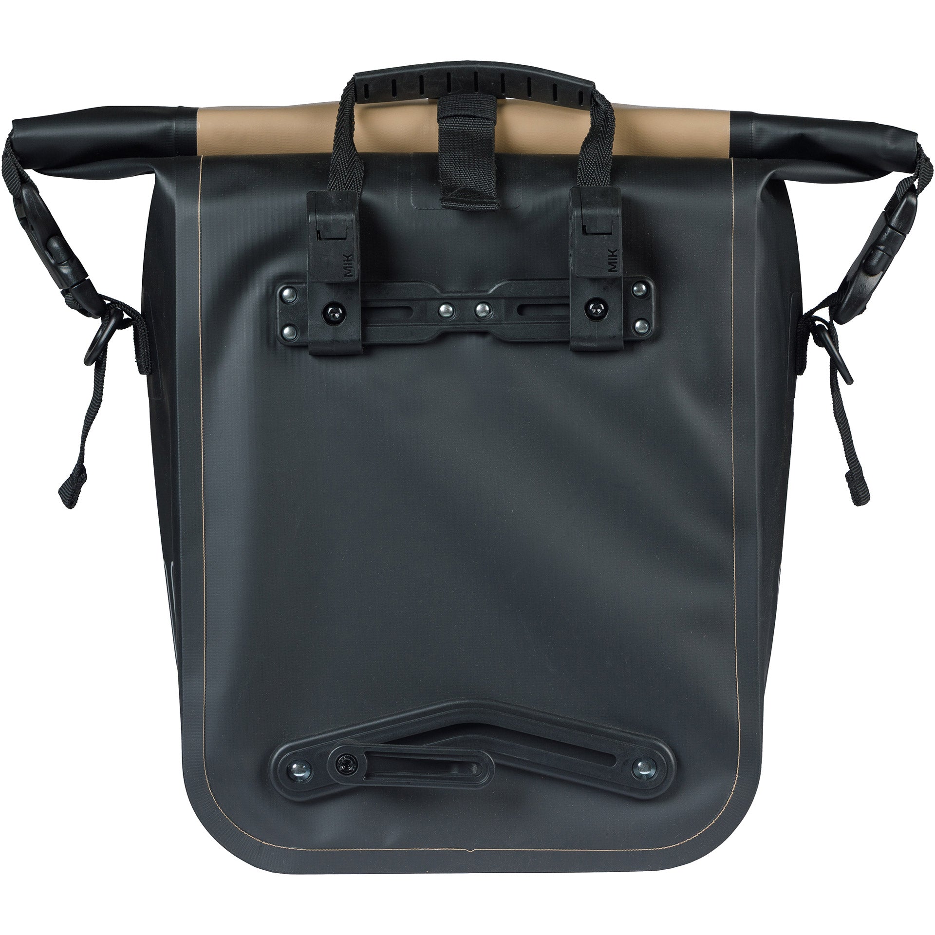 Basil einzelne Fahrradtasche Rivo M Plane Mik 12–15 l 14 x 25 x 38 cm – Sandschwarz