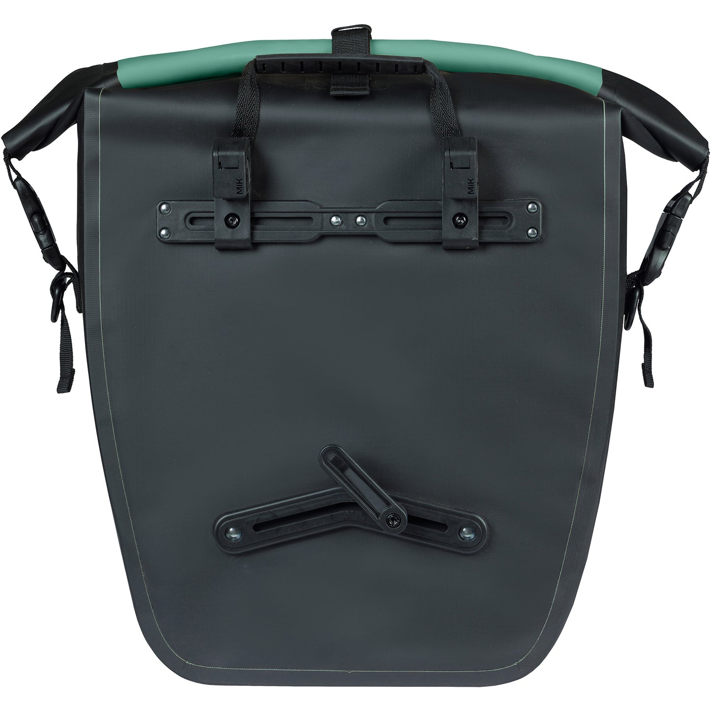 Basil einzelne Fahrradtasche Rivo L Tarppaulin Mik 25-31l 14 x 28 x 43 cm – grün schwarz