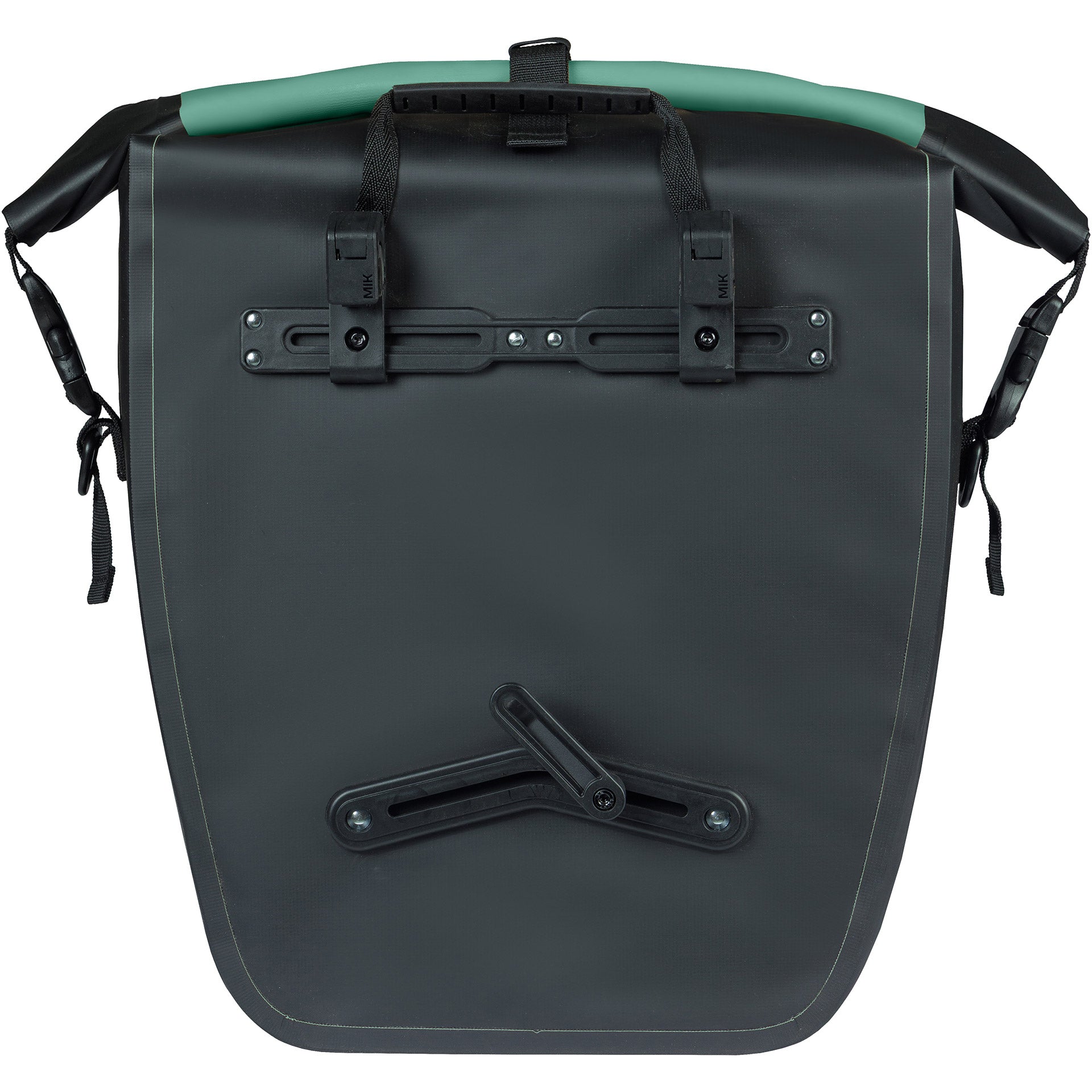 Basil einzelne Fahrradtasche Rivo L Tarppaulin Mik 25-31l 14 x 28 x 43 cm – grün schwarz