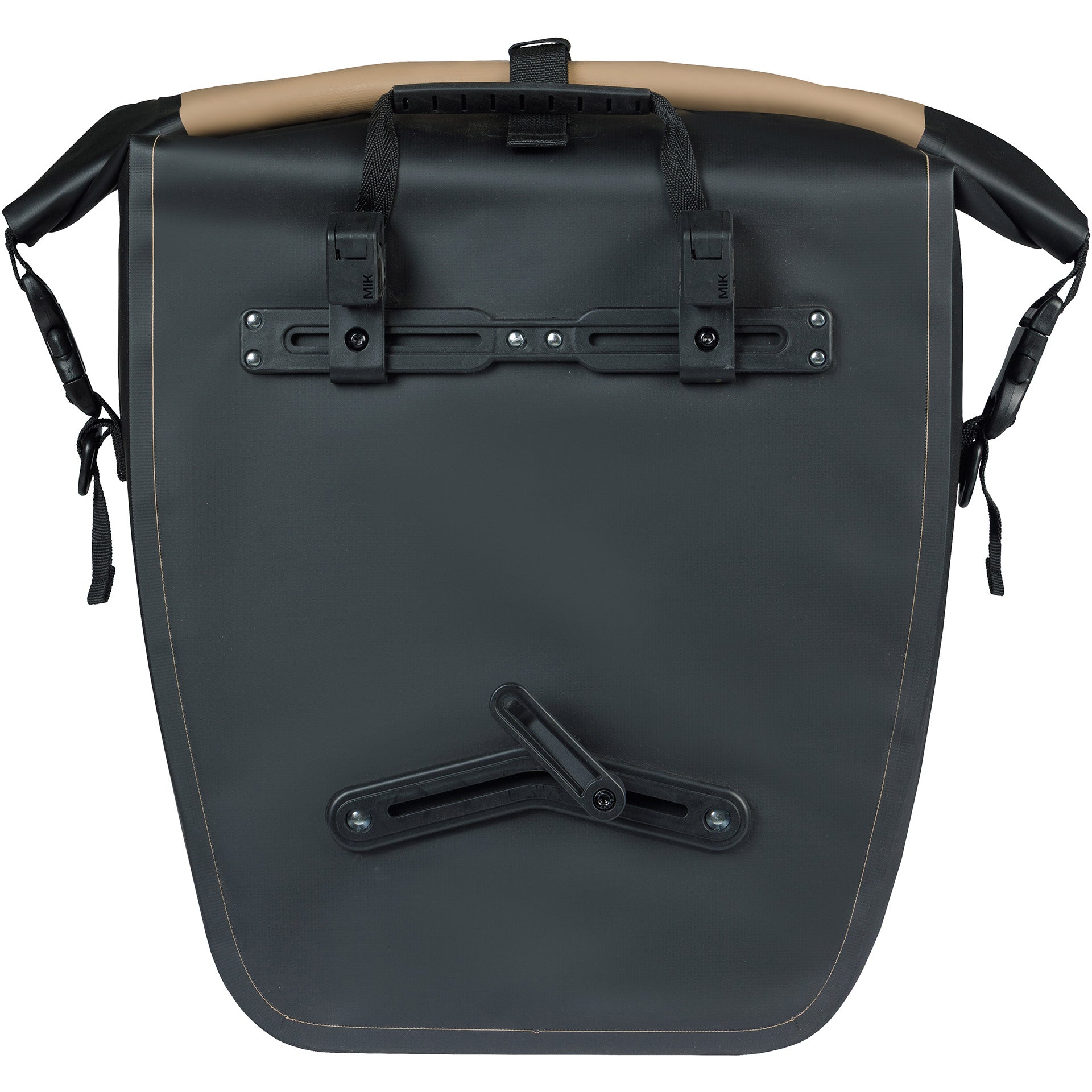 Basil einzelne Fahrradtasche Rivo L Plane Mik 25–31 l 14 x 28 x 43 cm – Sandschwarz