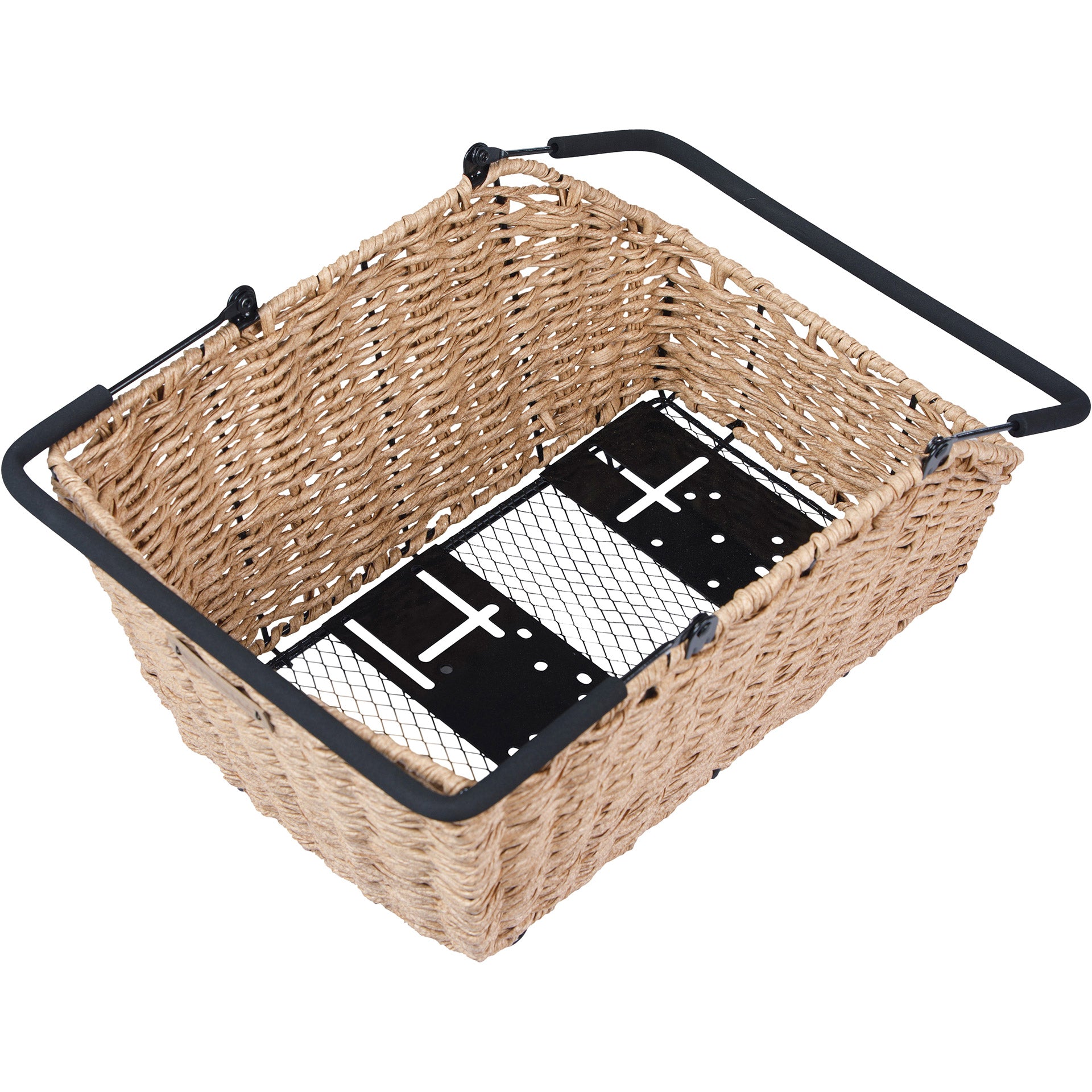Basilikum Fahrradkorb Cento Rattan Look Multi System 40 x 25 x 12 cm - Seegras