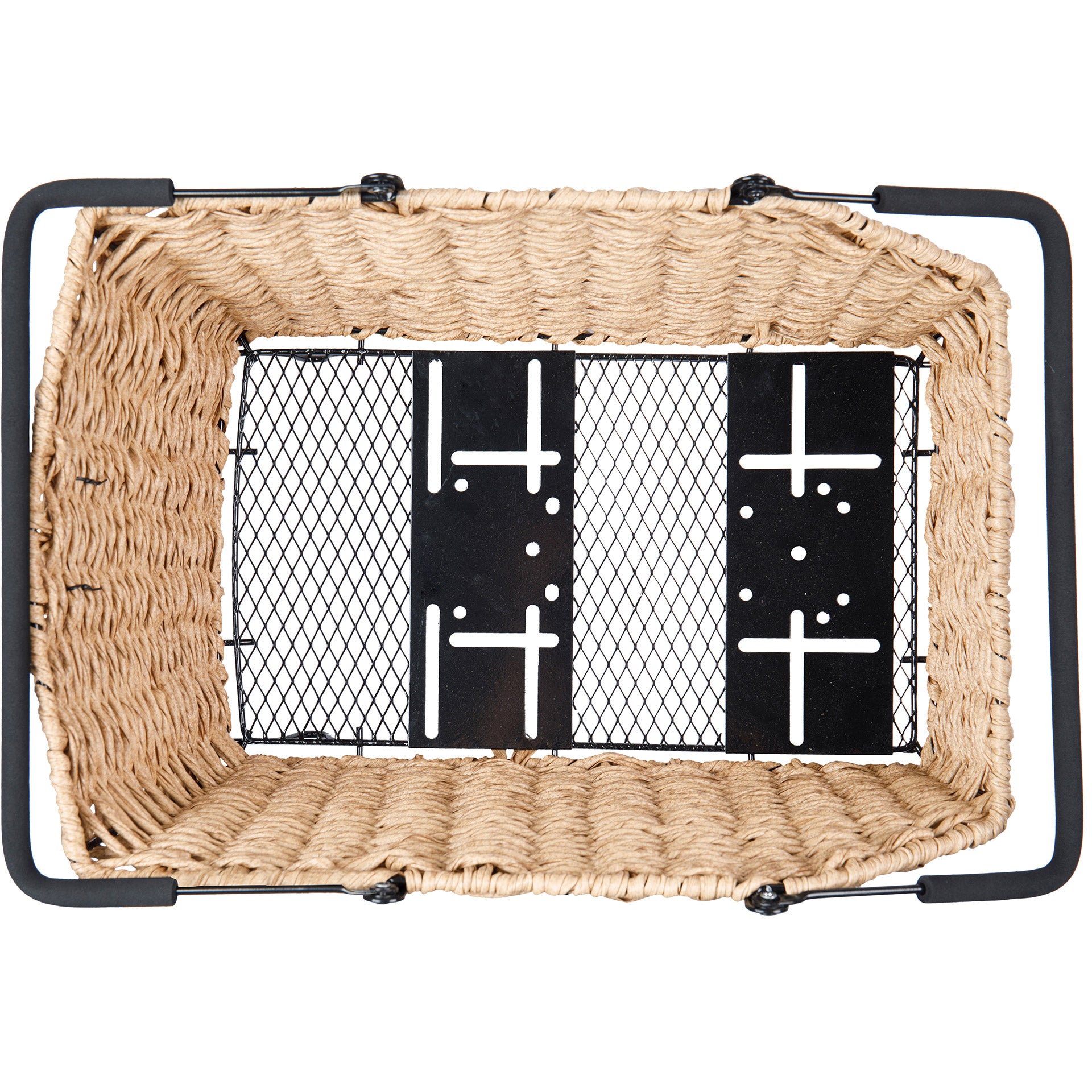 Basilikum Fahrradkorb Cento Rattan Look Multi System 40 x 25 x 12 cm - Seegras