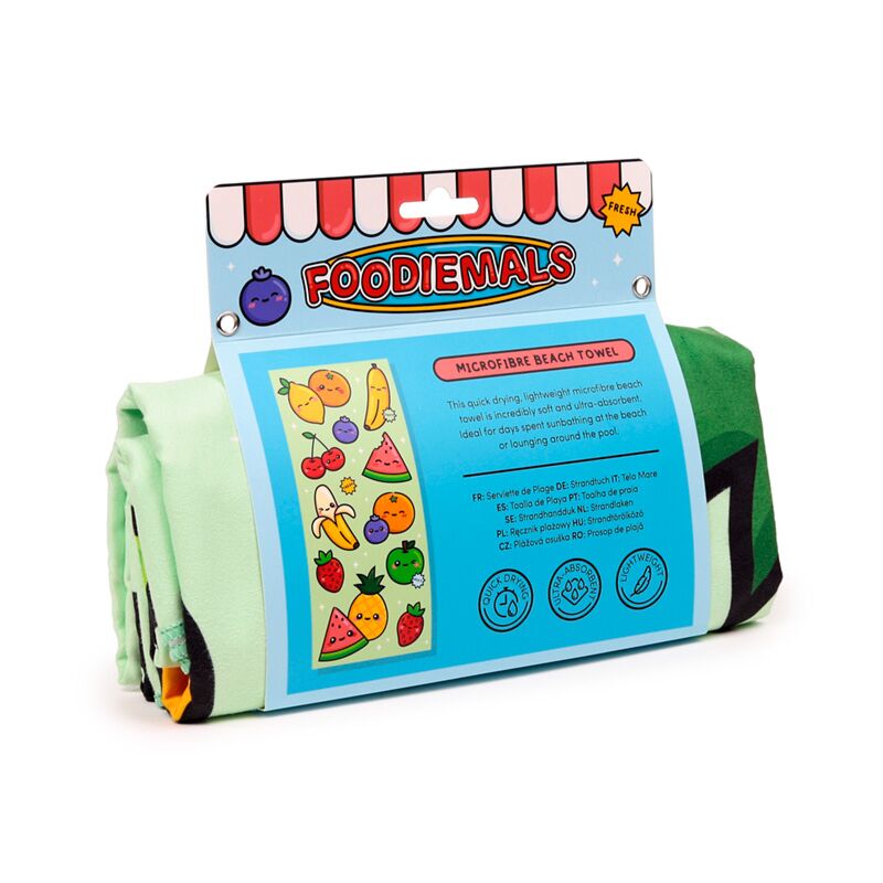 Foodsiemals Wassermelonen Sommerfrüchte Mikrofaser -Strandhandtuch