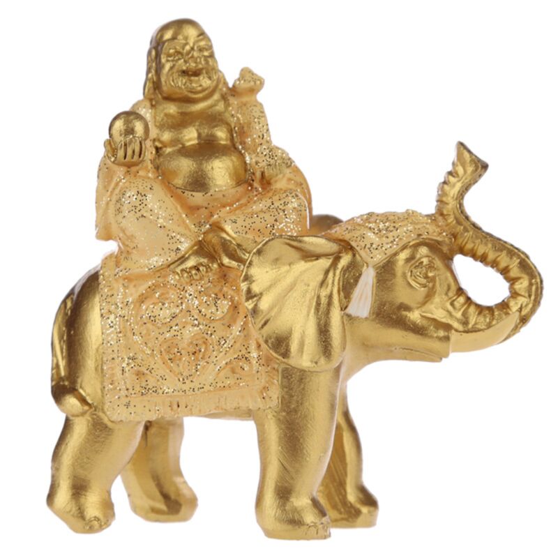 Sitzen glitzer Elefant Chinesisches Lachen Buddha