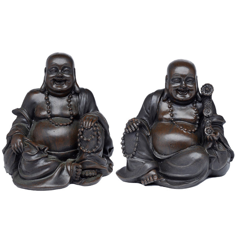 Frieden des Ostens gebürstete Holzwirkung Chinesisch Lachbuddha
