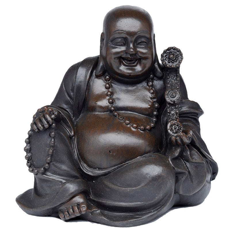 Frieden des Ostens gebürstete Holzwirkung Chinesisch Lachbuddha