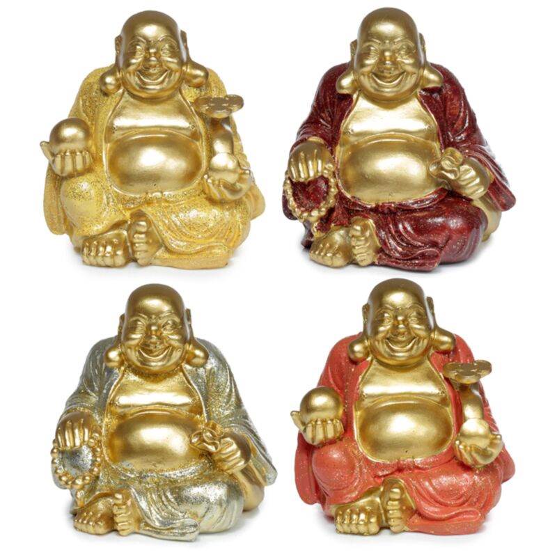 Mini Glitter Chinese Laching Buddha 8cm