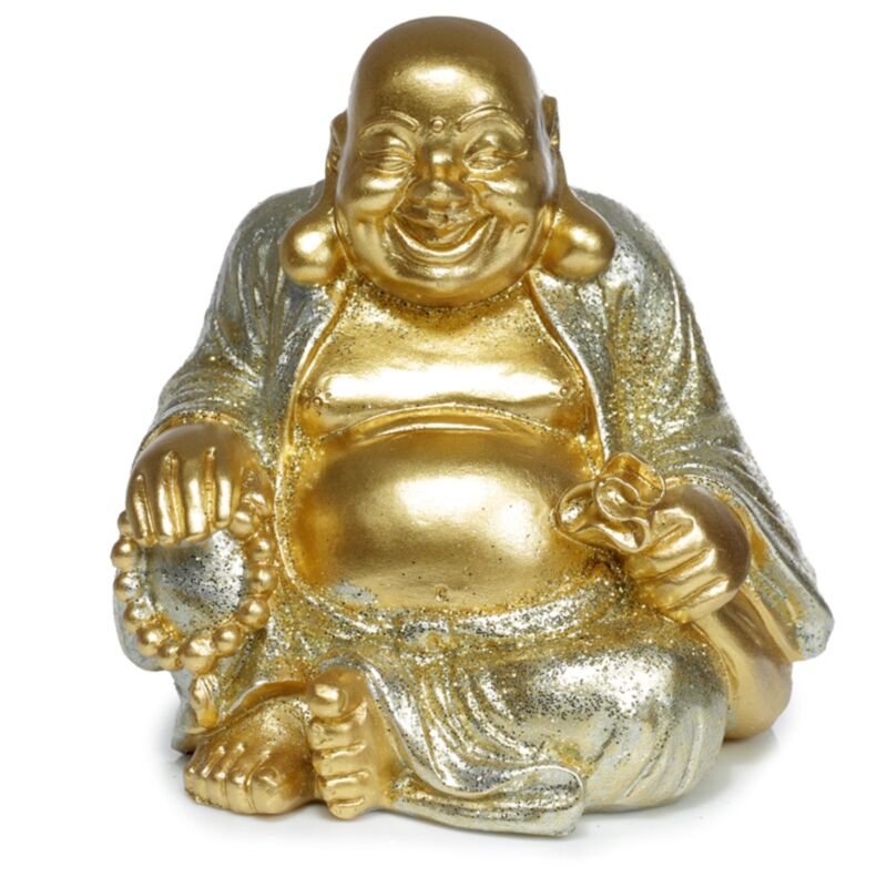 Mini Glitter Chinese Laching Buddha 8cm