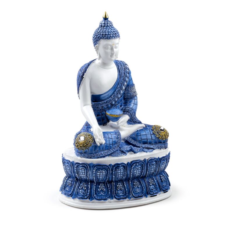 Weißer blauer thailändischer Buddha Lotus