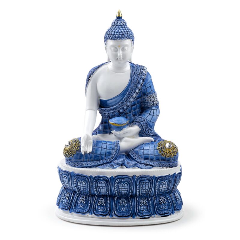 Weißer blauer thailändischer Buddha Lotus