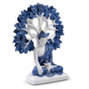 Weißer blauer thailändischer Buddha -Baum des Lebens