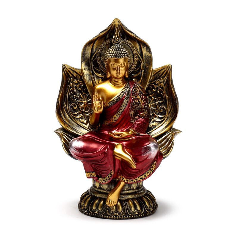 Rot Gold Thai Buddha sitzend Lotus