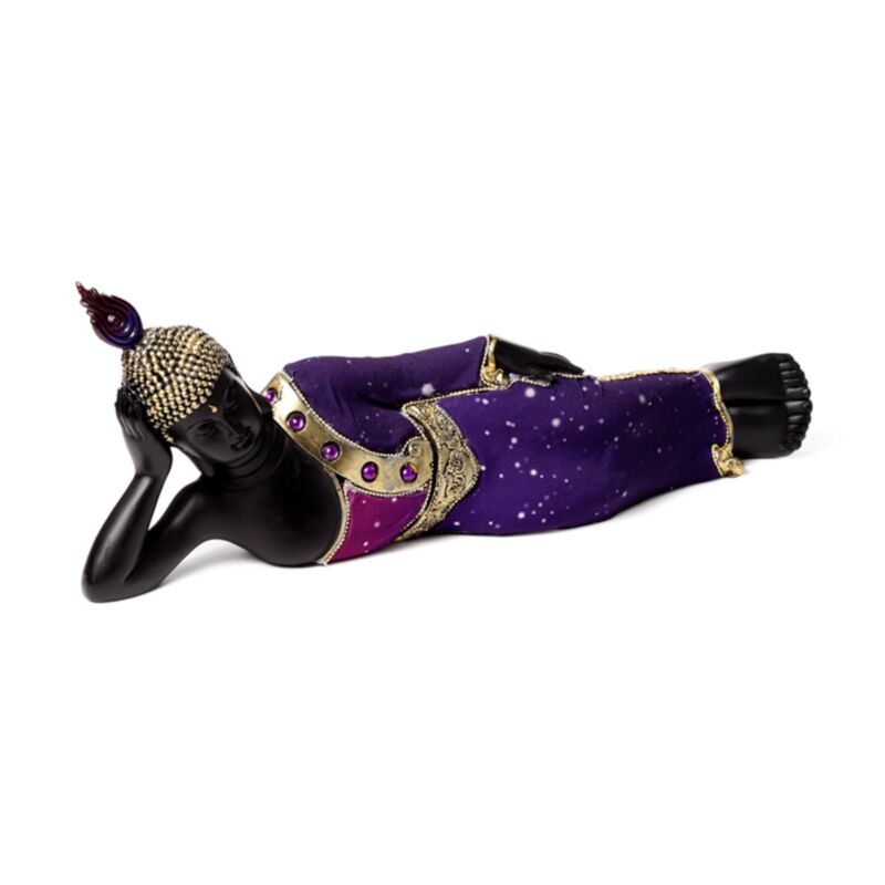 Lila schwarze thailändische Buddha ruhen