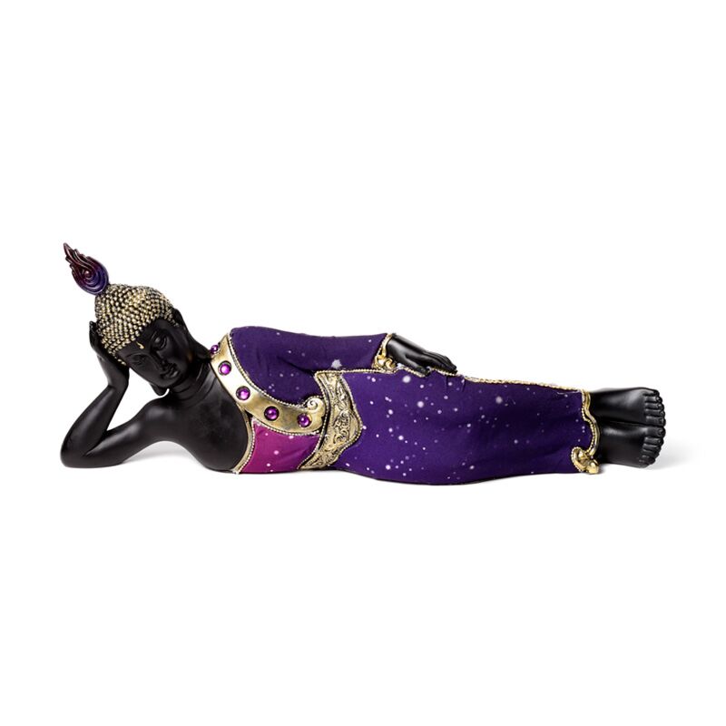 Lila schwarze thailändische Buddha ruhen
