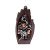 Silberfarbene schwarze handförmige Buddha
