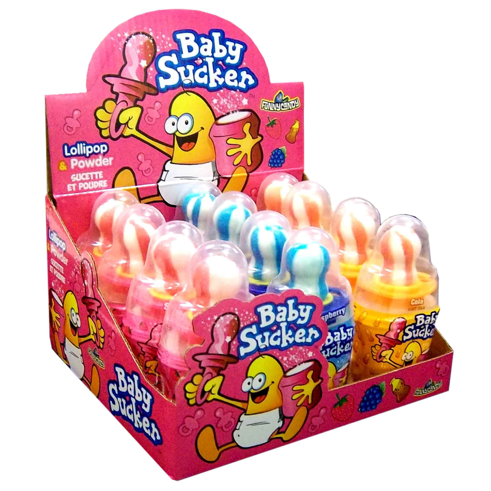 Lustiger Bonbon-Babysauger (12 Stück)