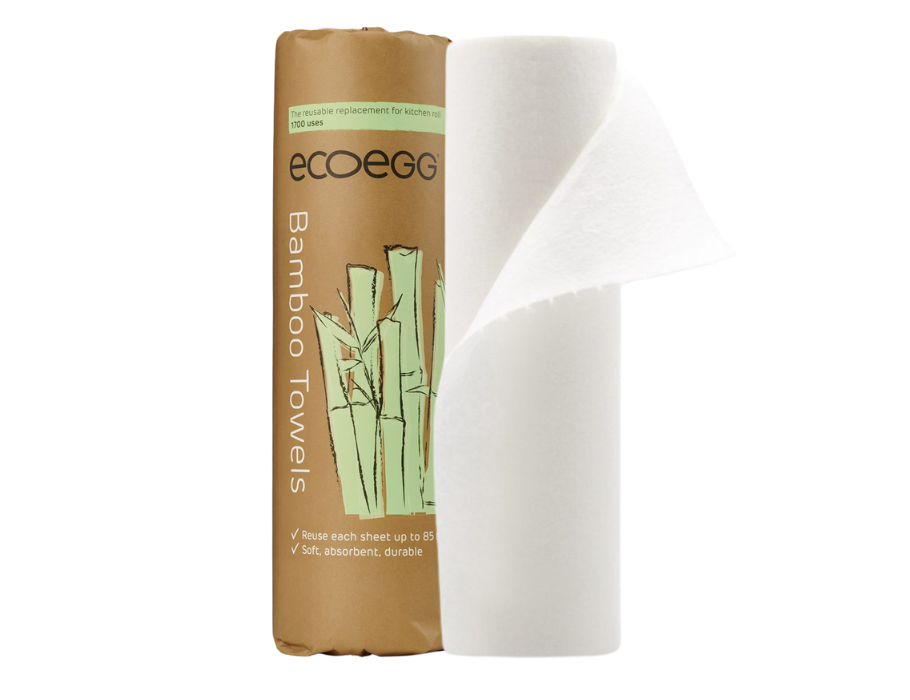 Ecoegg Bambus Reinigungstücher auf Roll 20 Stücke