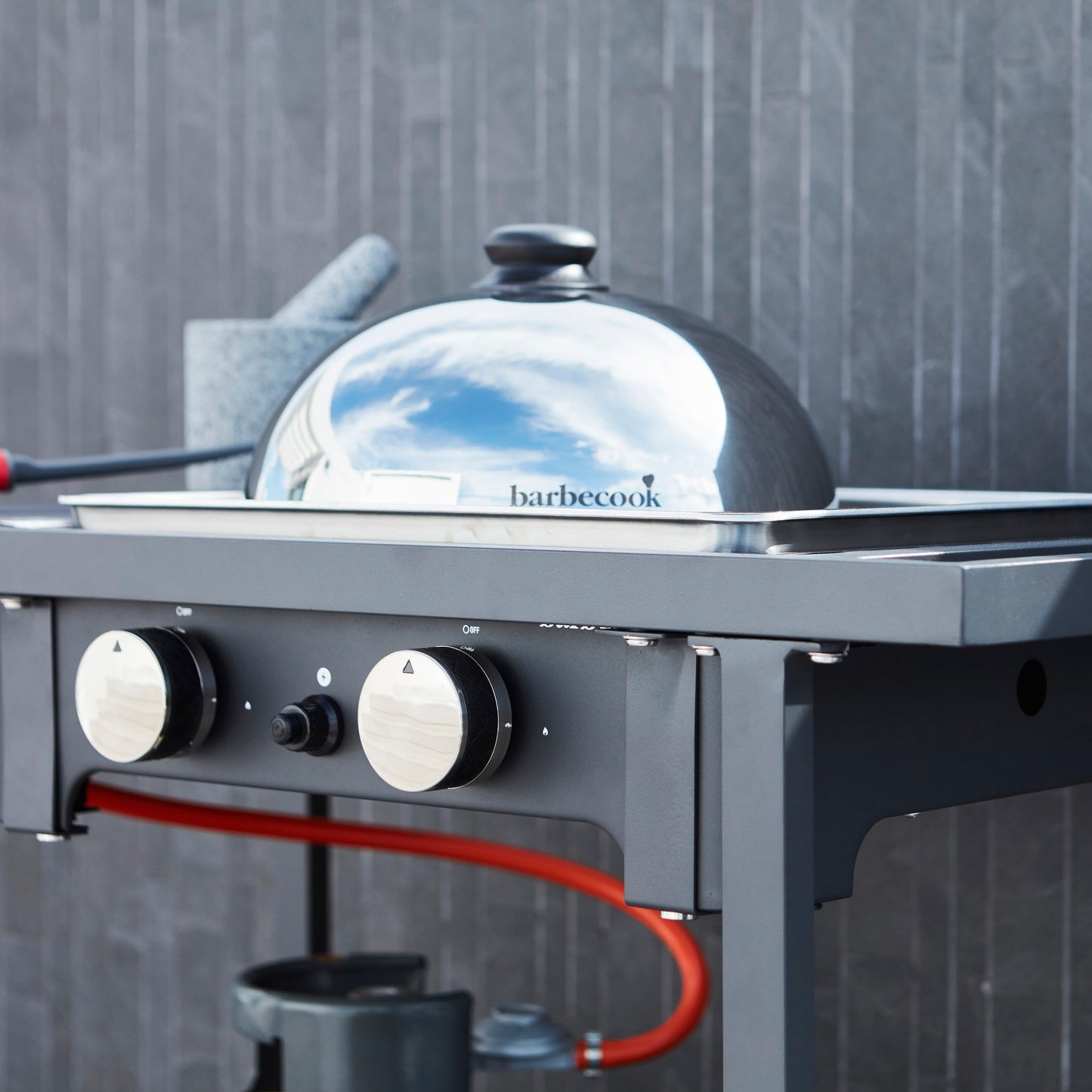 Grillen Sie Olivia Plancha Dome aus Edelstahl Ø 30 cm