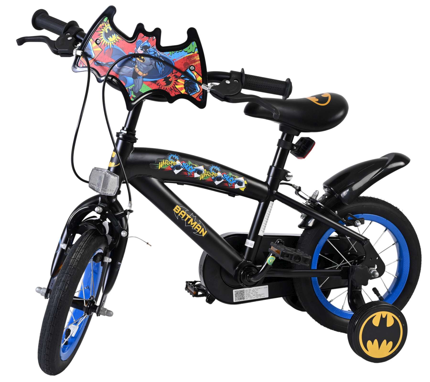 Batman Kinderfahrrad – Jungen – 12 Zoll – Schwarz – zwei Handbremsen