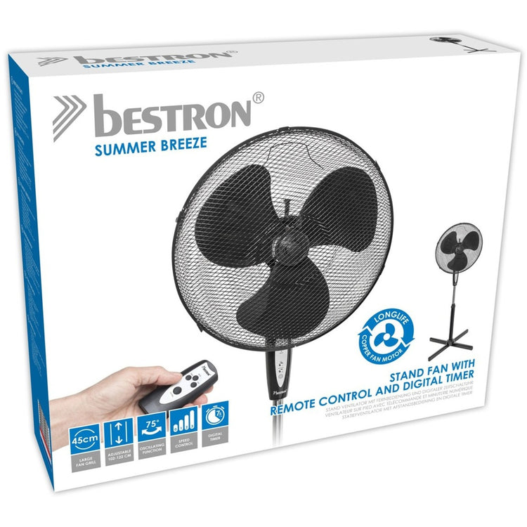 Bestron ASV45ZR Statiefventilator mit Fernbedienung und