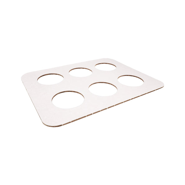 Bierglastablett Pappe 6 Löcher (150 Stück)