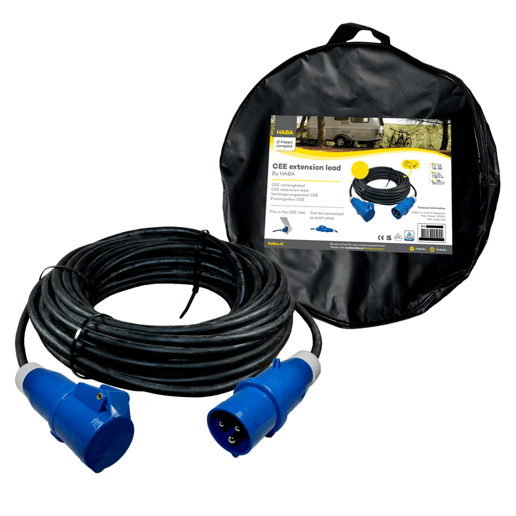 Ngk verleabel 20 Meter Neopren 3x 2,5 mm² – CEE-Stecker und CEE-Buchse – im Beutel