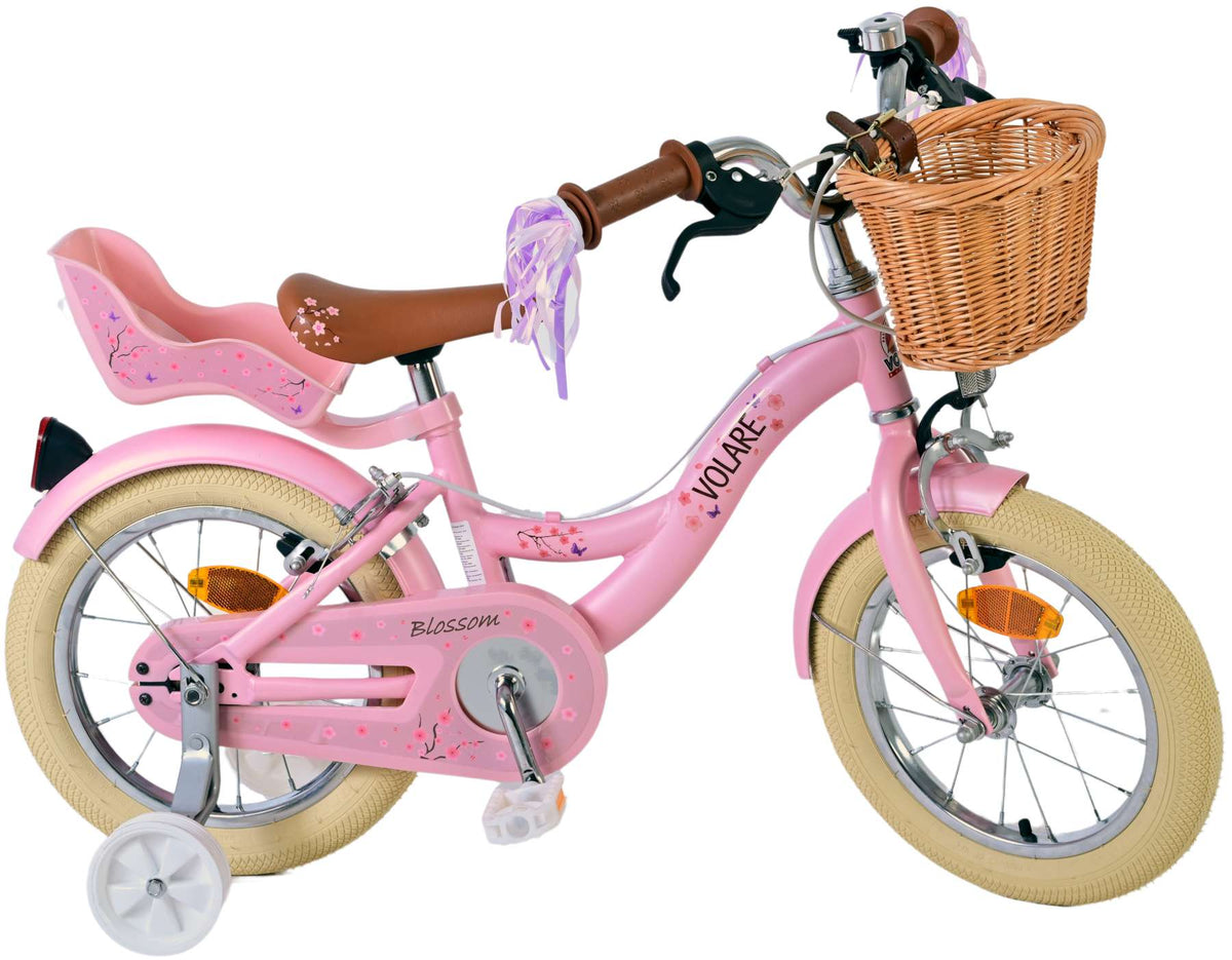 Volare Blossom Children's Bike Girls 14 Zoll rosa zwei Handbremsen