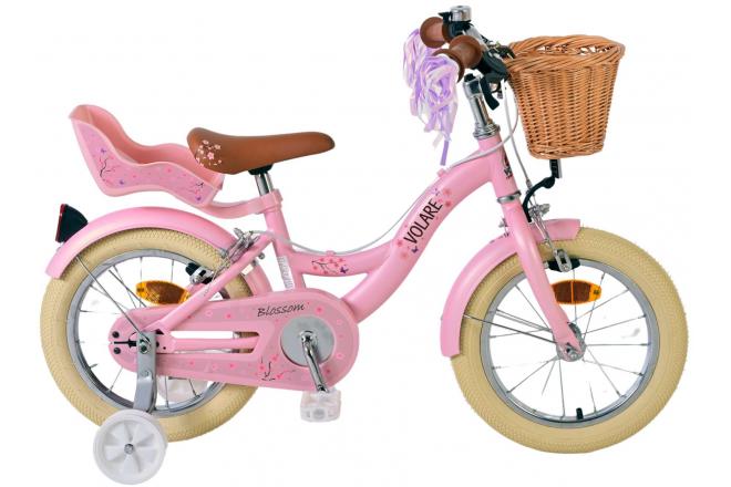 Volare Blossom Children's Bike Girls 14 Zoll rosa zwei Handbremsen