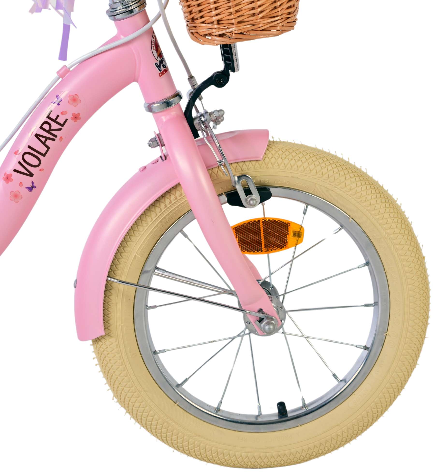 Volare Blossom Children's Bike Girls 14 Zoll rosa zwei Handbremsen