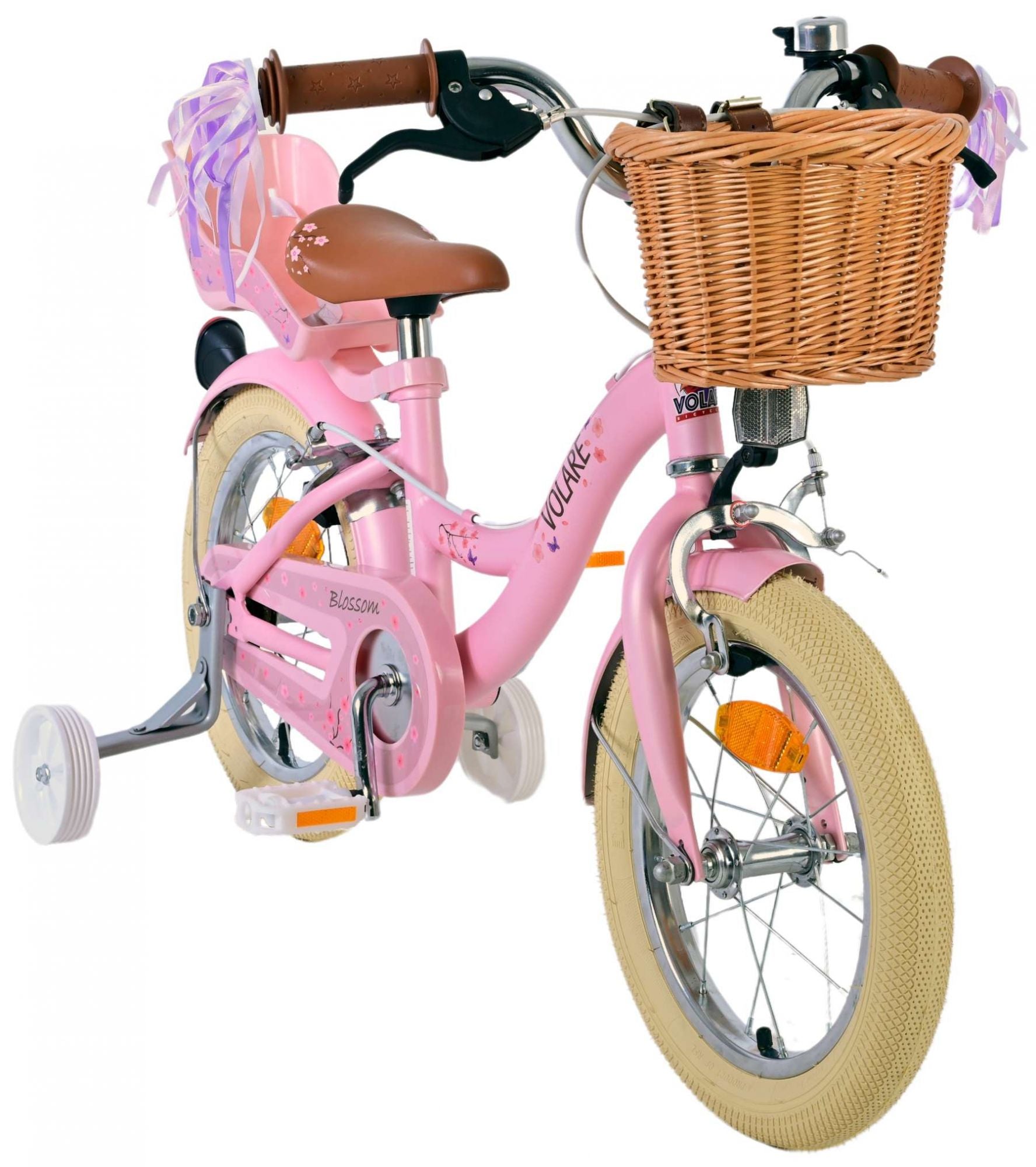 Volare Blossom Children's Bike Girls 14 Zoll rosa zwei Handbremsen