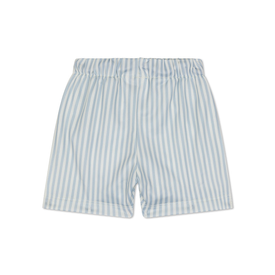 Blaue Streifen blau weiße UV Schwimmboxer Jungen