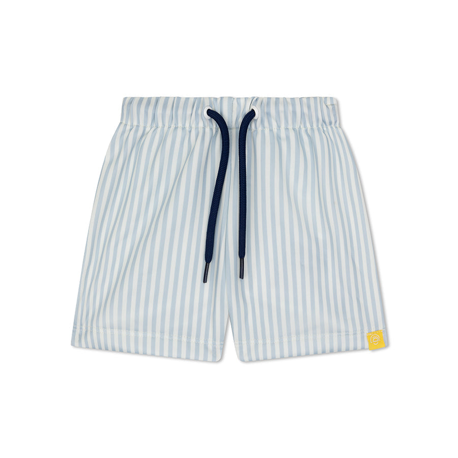 Blaue Streifen blau weiße UV Schwimmboxer Jungen