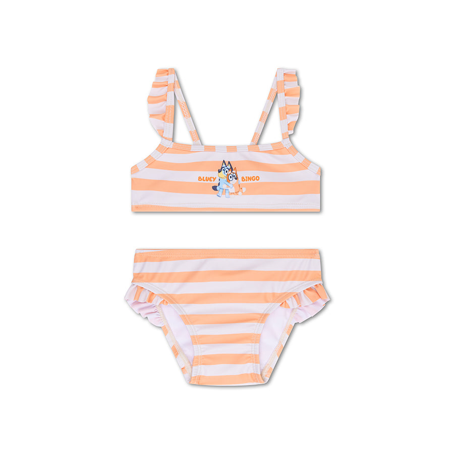 Bluey | Orangefarbene Mädchen UV Bikini