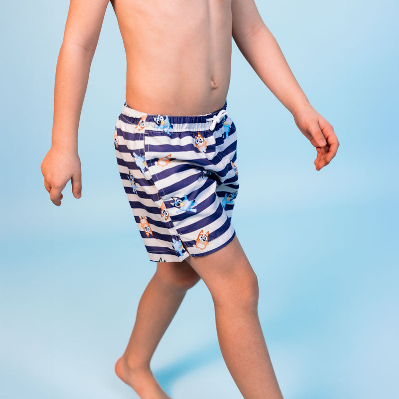 Bluey | Blau weiße UV Schwimmstämme Jungen