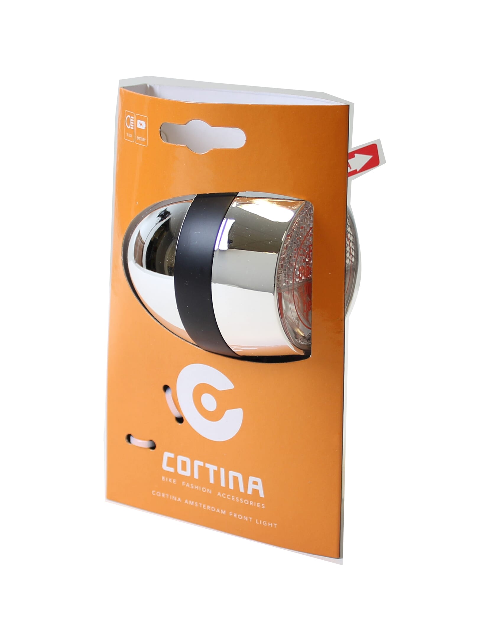 Cortina Scheinwerfer Amsterdam Batterie Chrom schwarz