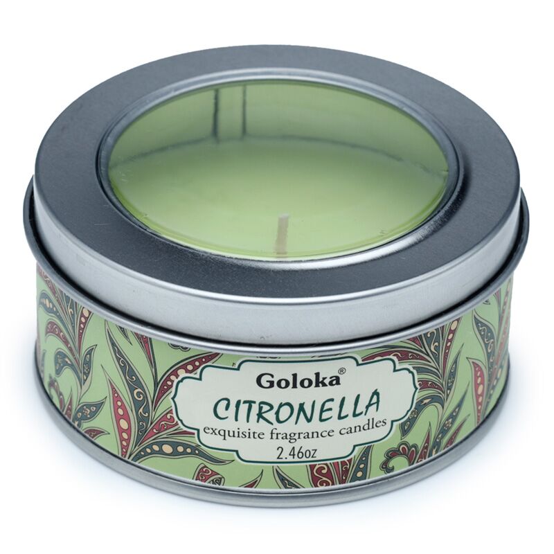 Goloka Citronella Paraffin Wachs Wachskerze in Blik
