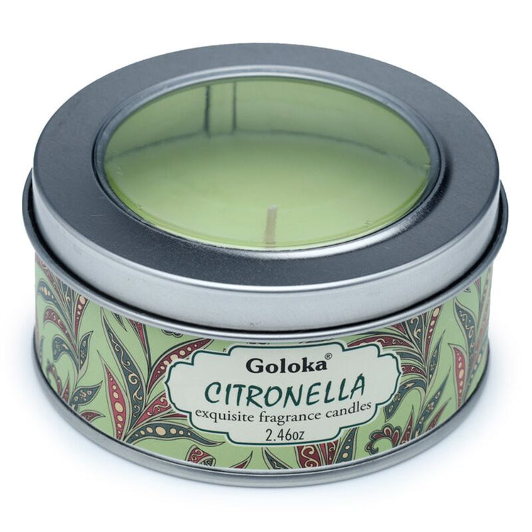 Goloka Citronella Paraffin Wachs Wachskerze in Blik