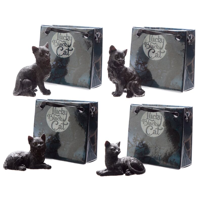 Schwarze glückliche Katze in Mini -Geschenktüten