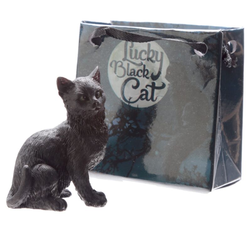 Schwarze glückliche Katze in Mini -Geschenktüten