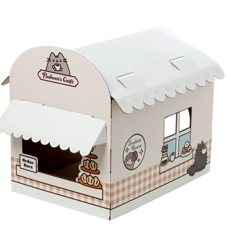 Pushhen Catfé Do-it-yourself 100% Papp Cat Speelhuisje