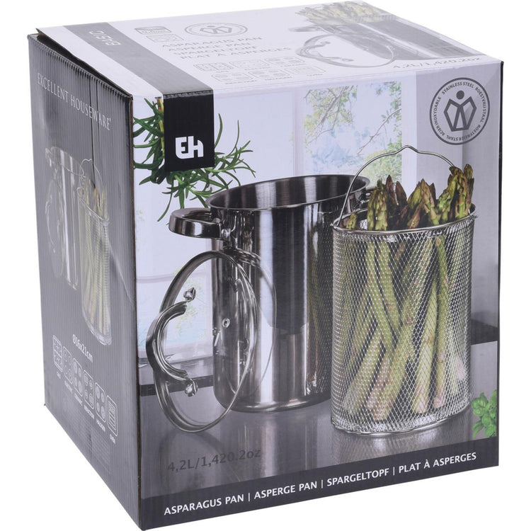 Ausgezeichnete Hauswarenhaus Asperpan + Glasdeckel 4.2l Edelstahl