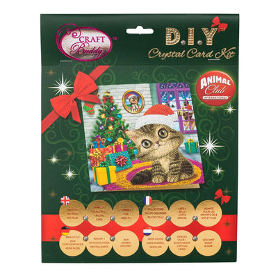 Diamantmalerei gemütliche Kätzchen Weihnachtskarten machen 18x18 cm