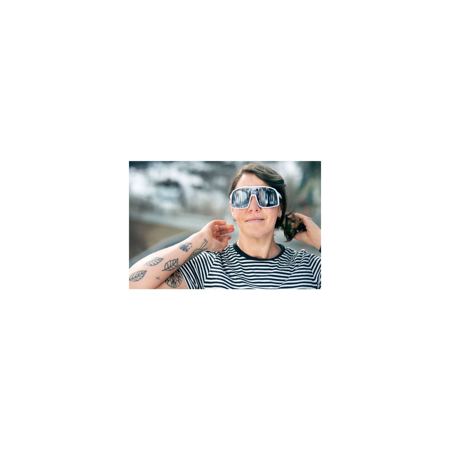 Chpo -Brille Erica weißer Silberspiegel