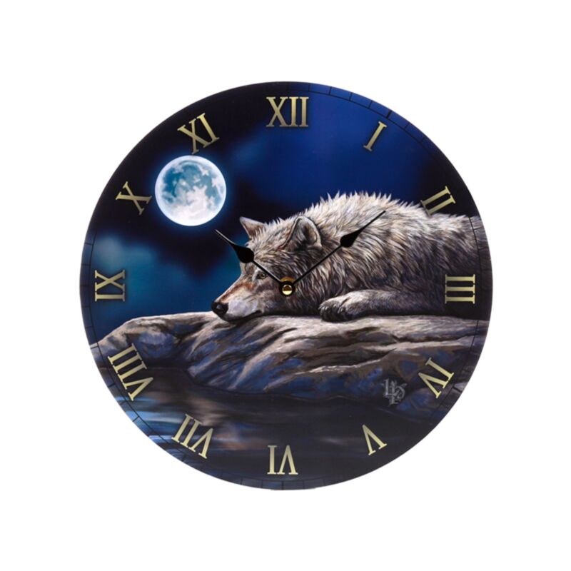 Lisa Parker Ruhige Reflexion Wolf gedruckte Uhr