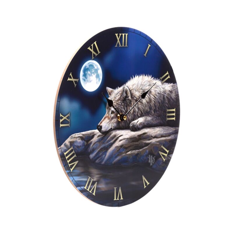 Lisa Parker Ruhige Reflexion Wolf gedruckte Uhr