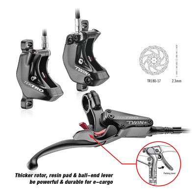 Tectro HD-E745 E-Cargo Aigura Right Hydraulic Brems-Set mit Splitter