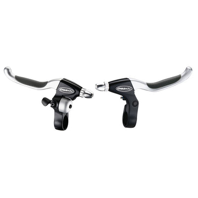 TEKTRO CL530TS+CL533RT Rollerbrake Bremsgriffset 4-Finger schwarz satiniert mit Klingel (Pendelverpackung)